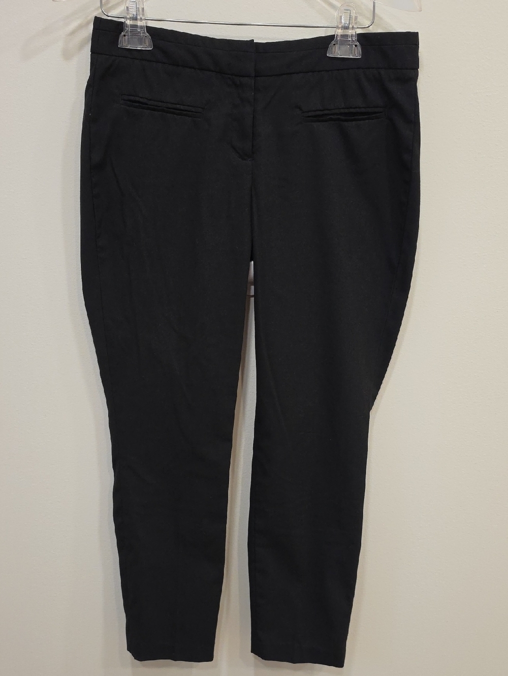 Dalia Collection Black Cropped Tapered Dress Pants